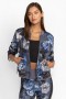 Johnny Was Active | Women Grey Peony Drop Shoulder Bomber Jacket Grey Peony