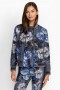 Johnny Was Active | Women Grey Peony Drop Shoulder Bomber Jacket Grey Peony