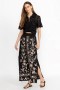 Johnny Was Bottoms | Women DOMINGO HIGH SLIT LINEN SKIRT Black