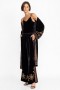 Johnny Was Bottoms | Women Heidi Velvet Wide Leg Pant Black