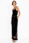 Johnny Was Bottoms | Women Heidi Velvet Wide Leg Pant Black