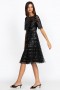 Johnny Was Dresses | Women Black Beaded Mesh Dress Black