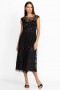 Johnny Was Dresses | Women Black Flower Beaded Maxi Dress Black Flower