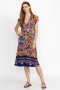 Johnny Was Dresses | Women THE JANIE FAVORITE TIERED TEA LENGTH DRESS Demarne Print