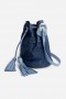 Johnny Was Handbags | Women ABISSO ITALIAN LEATHER BUCKET BAG Blue