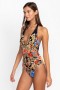 Johnny Was Swim & Resort | Women BLACK ROYAL HALTER ONE PIECE Multi
