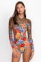 Johnny Was Swim & Resort | Women CHEETAH CROSS OVER NECK SURF ONE PIECE Multi