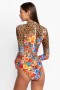 Johnny Was Swim & Resort | Women CHEETAH CROSS OVER NECK SURF ONE PIECE Multi