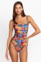 Johnny Was Swim & Resort | Women CHEETAH RUCHED ONE PIECE Multi