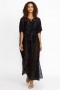 Johnny Was Swim & Resort | Women LACE UP MAXI KAFTAN DRESS Black