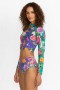 Johnny Was Swim & Resort | Women PEACOCK GOZA CUT-OUT CROP SURF SHIRT Peacock Goza