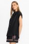 Johnny Was Tops | Women BUTTONDOWN TUNIC WITH SHOULDER SHIRRING Black Beauty