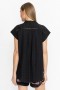 Johnny Was Tops | Women BUTTONDOWN TUNIC WITH SHOULDER SHIRRING Black Beauty