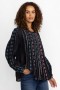 Johnny Was Tops | Women CALICO BLOUSE Black