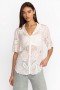 Johnny Was Tops | Women CHRYSSIE BUTTON UP BLOUSE White