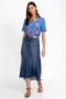 Johnny Was Tops | Women GRACEY TRAPUNTO V-NECK T-SHIRT Ultramarine