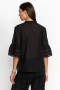 Johnny Was Tops | Women JEANETTE RUFFLE SLEEVE BLOUSE Black