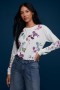 Johnny Was Tops | Women SHILO RELAXED LONG SLEEVE TEE White