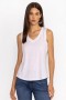 Johnny Was Tops | Women SLUB JERSEY HI LOW TANK Bright White