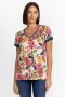 Johnny Was Tops | Women The Janie Favorite Short Sleeve V-Neck Tee Aldrich Scarf Print