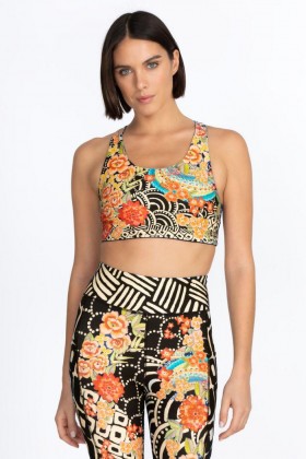 Johnny Was Active | Women Bee Active Reversible Sports Bra Sunrise