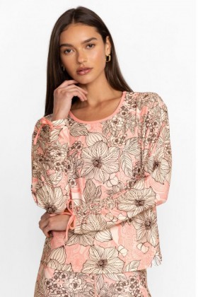 Johnny Was Active | Women MODEY LONG SLEEVE RUCHED SLEEVE SWING TOP Modey