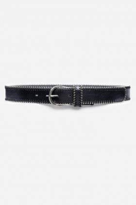 Johnny Was Belts | Women NOTTE ITALIAN LEATHER BELT Deep Navy