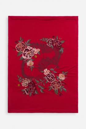 Johnny Was Blankets | Women DRAGON THROW BLANKET Red