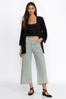 Johnny Was Bottoms | Women SYDNEY CROPPED WIDE LEG Sage