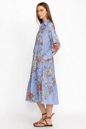 Johnny Was Dresses | Women MOSAIC TIERED WANDERER DRESS Mosaic