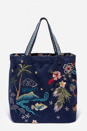 Johnny Was Handbags | Women Hawaii Everyday Tote Navy