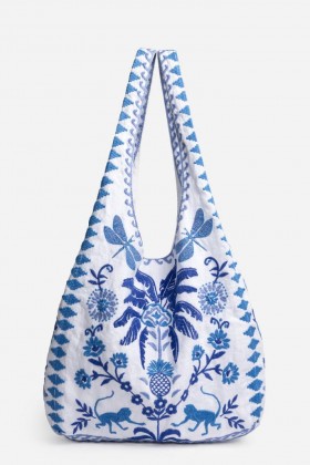 Johnny Was Handbags | Women TARRA SLOUCHY TOTE BAG White