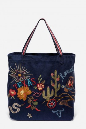Johnny Was Handbags | Women Texas Everyday Tote Navy