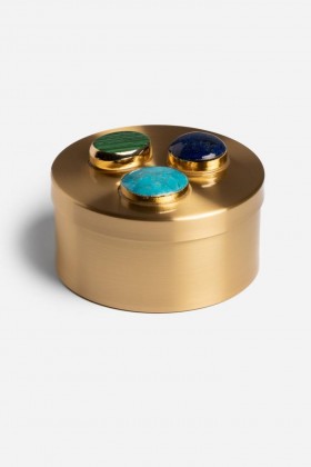 Johnny Was Jewelry | Women GEMSTONE TRINKET BOX Gold