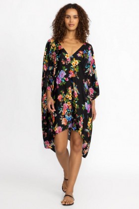 Johnny Was Swim & Resort | Women SOGNATORE NERO HIGH LOW KAFTAN Sognatore