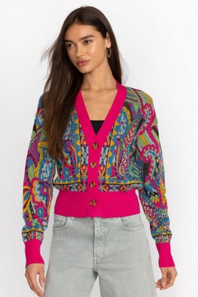 Johnny Was Tops | Women DEMARNE CARDIGAN Demarne Print
