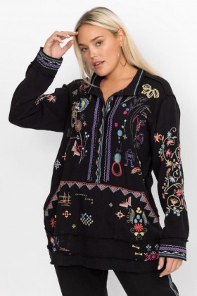 Johnny Was Tops | Women LITZY TUNIC Black