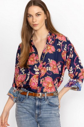 Johnny Was Tops | Women MONTREUX BUTTON UP BLOUSE Montreux
