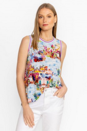 Johnny Was Tops | Women THE JANIE FAVORITE SWING TANK Cannes Print