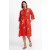 Johnny Was Dresses | Women HENLEY KIMONO SLEEVE DRESS Fiery Red