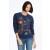 Johnny Was Tops | Women Texas Raglan Sweatshirt Navy