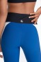  Johnny Was Active | Legging feminina Endurance com detalhes em tela, azul verdadeiro
