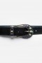  Cinto feminino Johnny Was Belts Calcolo em couro italiano azul-marinho