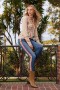  Johnny Was Bottoms | Calça Jeans Skinny Cropped Feminina PHOEBE, Cor Índigo Envelhecido Médio