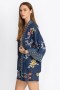  Johnny Was Kimonos | Kimono cropped feminino EVANGELINE TENCEL azul jeans