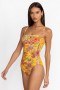  Johnny Was Swim & Resort | Maiô feminino Sunshine and Kaleida com franzido