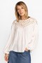  Johnny Was Tops | Blusa feminina CIELITO MODAL cor cru