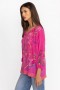 Johnny Was Tops | Blusa feminina ZADONIA fúcsia