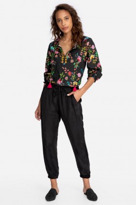  Johnny Was Bottoms | Calça Jogger Feminina Alice Preta