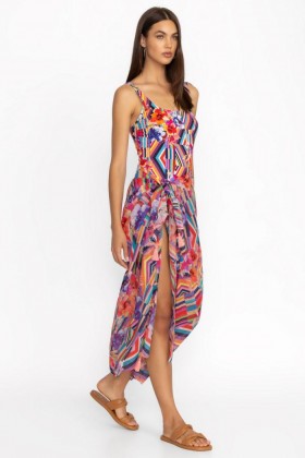  Johnny Was Swim & Resort | Sarongue Listrado de Verão Feminino